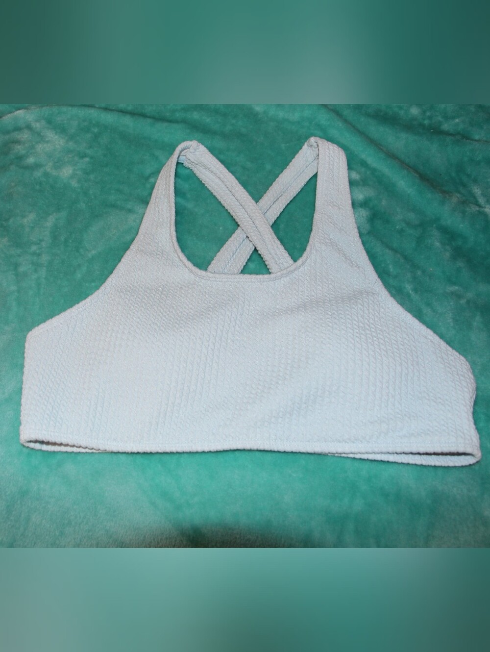 Women's Light Blue Swim Top